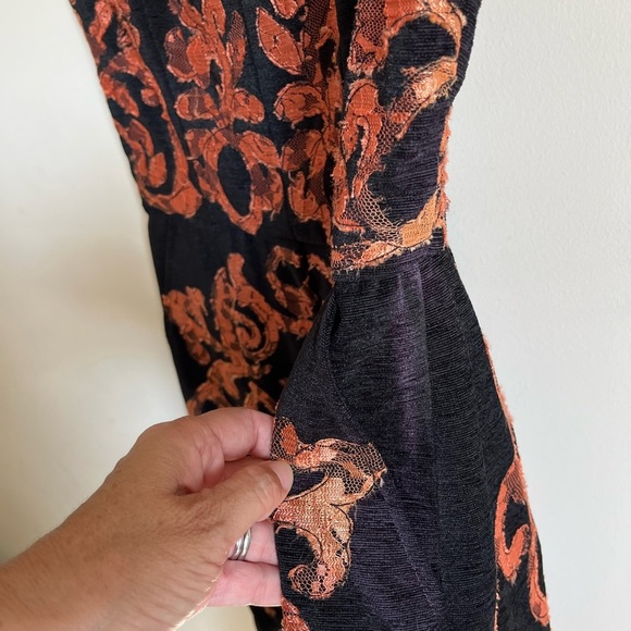 Yoana Baraschi Mirissa Black/Copper Orange Dress Fit/flare style w/Pockets… - Picture 16 of 16